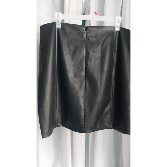 Women's Basic High Waist Faux Leather Bodycon Mini Pencil Skirt XXL 18 - Picture 7 of 9